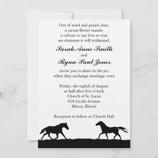 Western Wedding Invitation (Front)