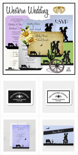 Western Wedding Invitation Suite