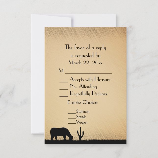 Western Wedding Menu RSVP (Front)