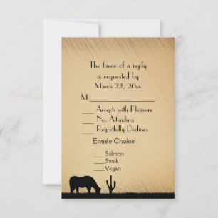 Western Wedding Menu RSVP