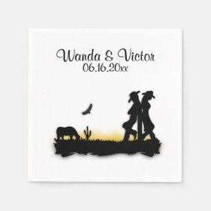 Western Wedding Personalized Napkins