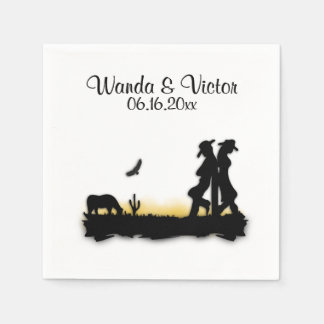 Western Wedding Personalized Napkins