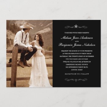 Western Wedding Photo Invitations by Western_Invitations at Zazzle