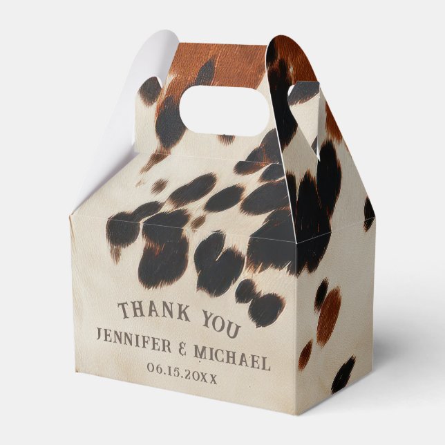 Western Wedding Rodeo Ranch Favor Boxes (Back Side)
