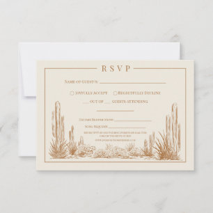 Western Wedding RSVP Card
