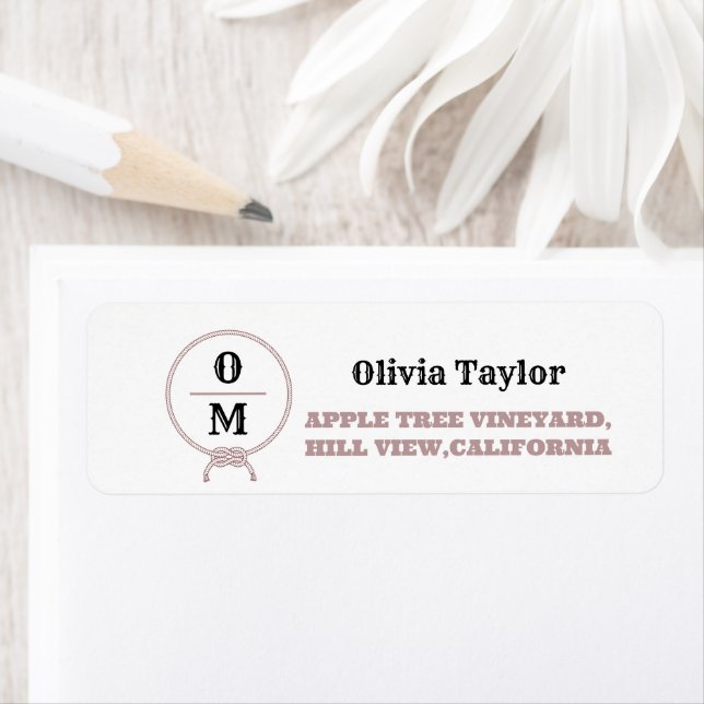 Western Wedding Rustic Cowboy Wedding Label (Insitu)