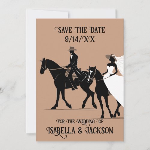 Western Wedding Save The Date Invitation