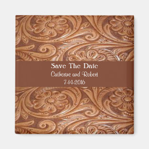 Western Wedding Save The Date Magnet