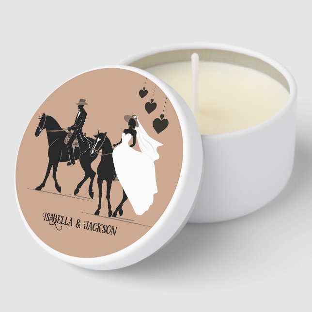 Western Wedding Soy Wax Candle Favor Mini Candle Favors (Corner)