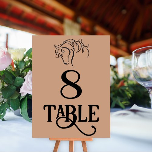 Western Wedding Table Number