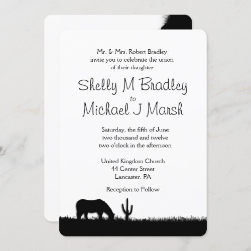 Western Wedding Theme Invitation