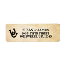 Western Wedding Theme Return Address Label