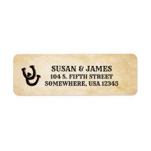Western Wedding Theme Return Address Label