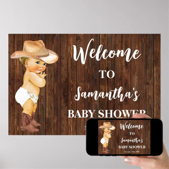 Cowboy Babyparty Einladungskarten – 20 Stück In Babybody-Form, Mit Umschlägen