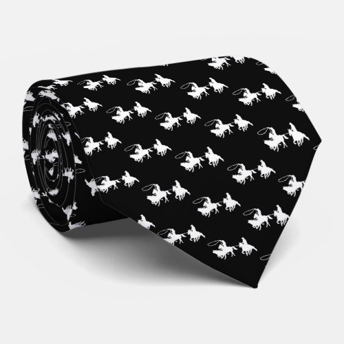 Western Western Rodeo Cowboy Team Roping Neck Tie