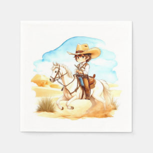 Western Whispers: Rustic Cowboy Baby Shower Napkins