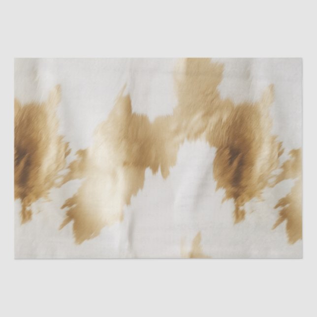 Western White Gold Cowhide Tissue Paper (Front)