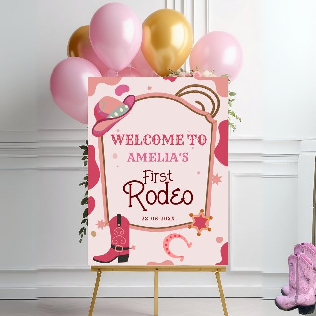 Western Wild First Birthday Rodeo Welcome Sign (Creator Uploaded)