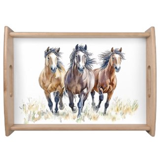 Western Wild & Free Mustang Horses Postcard