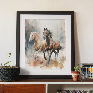 Western Wild Horse Metal Wall Art