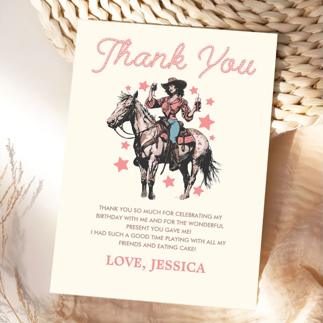  Western Wild West  Birthday Thank You Card (Creator Uploaded)