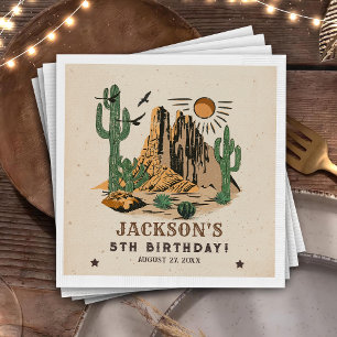 Western Wild West Cowboy Birthday Napkin