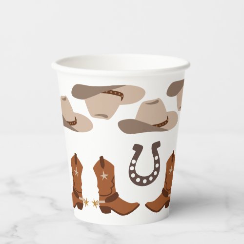 Western Wild West Cowboy Birthday Party Paper Cups