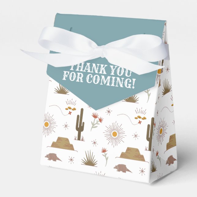 Western Wild West Cowboy Birthday Thank You Favor Boxes (Front Side)