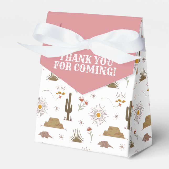 Western Wild West Cowgirl Birthday Party Favor Boxes (Front Side)