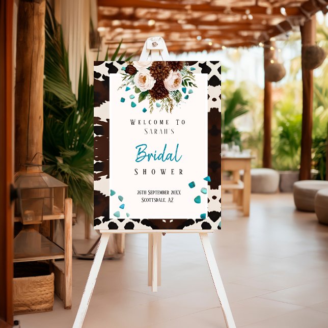 Western Wildflowers Bridal Shower Welcome Sign (Western Wildflowers Bridal Shower Welcome Sign)