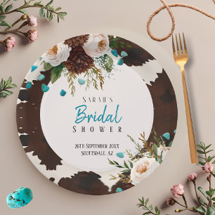 Western Wildflowers Rustic Boho Paper Plates