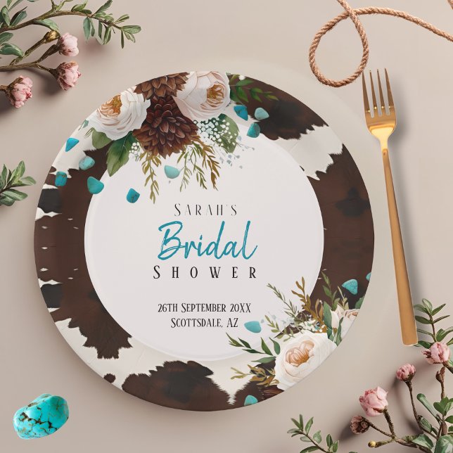 Western Wildflowers Rustic Boho Paper Plates (Western Wildflowers Rustic Boho Paper Plates)