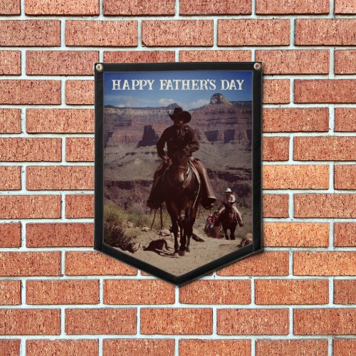 Western Wrangler Custom Happy Fathers Day Pennant