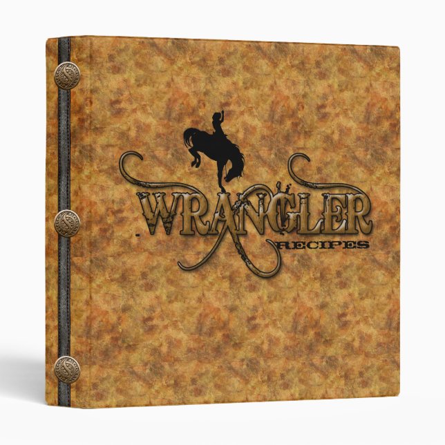 Western Wrangler Recipes Cookbook Binder (Custom) (Front/Spine)
