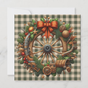 Western Wreath Christmas Greeting Card