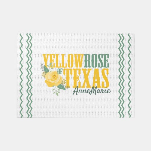 Western Yellow Rose of Texas Rug