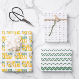Western Yellow Rose of Texas Wrapping Paper Sheets