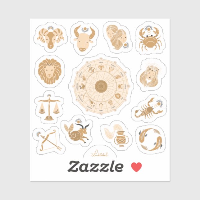 Western Zodiac Signs Sticker (Sheet)