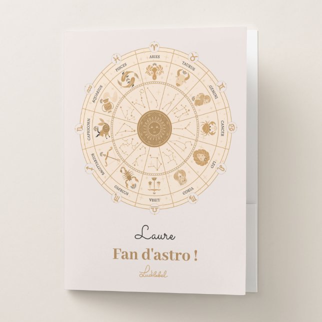 Western Zodiac Wheel -  Pocket Folder (Front)