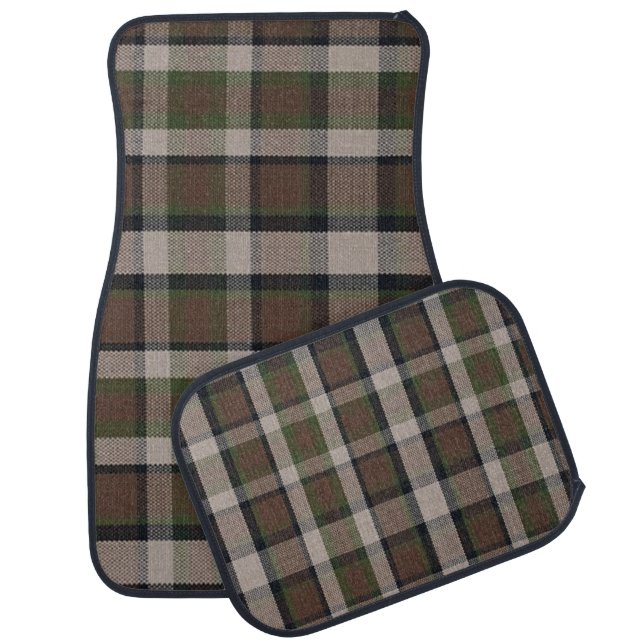 Westfalia T2 classic fabric check pattern Car Floor Mat (Set)