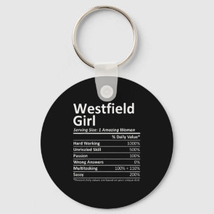 Westfield Girl Nj New Jersey Funny City Home Roots Keychain