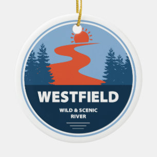 Westfield Wild And Scenic River Massachusetts Ceramic Ornament