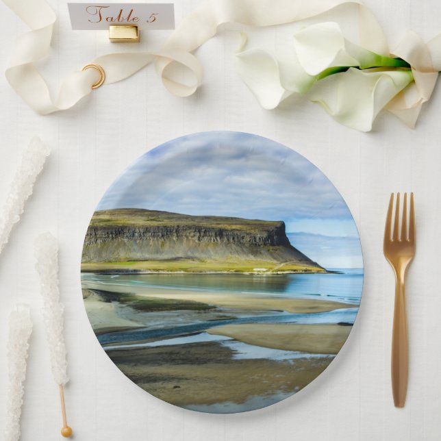 Westfjords, Iceland Paper Plates (Wedding)