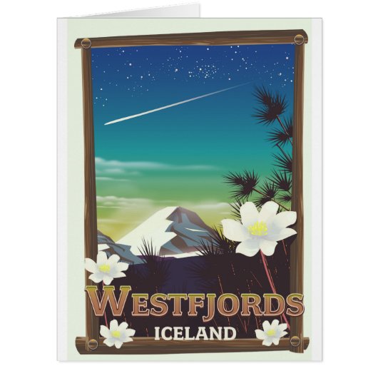 Westfjords Iceland travel poster (Front)