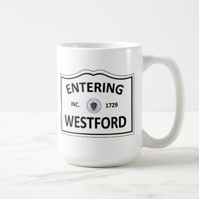 WESTFORD MASSACHUSETTS Hometown Mass MA Townie Coffee Mug (Right)