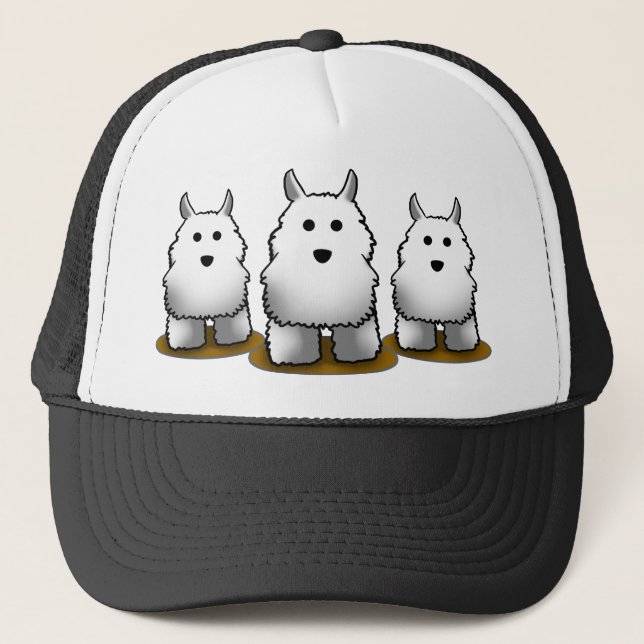 Westie Alpha Dog Trucker's Cap (Front)