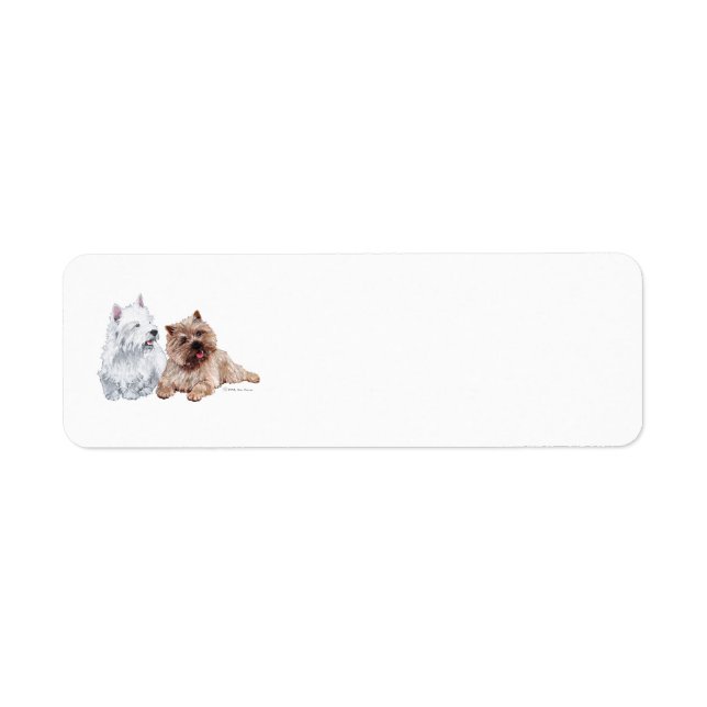 Westie and Cairn Return Address Label (Front)