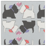 Westie and Scottie Dog Art Fabric