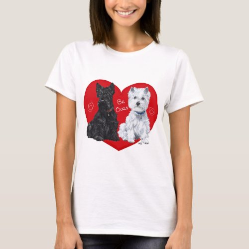 Westie and Scottie Valentine T_Shirt