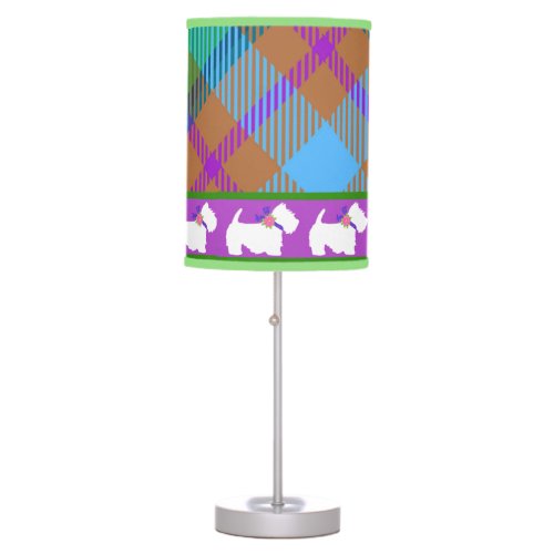 Westie and Tartan Table Lamp